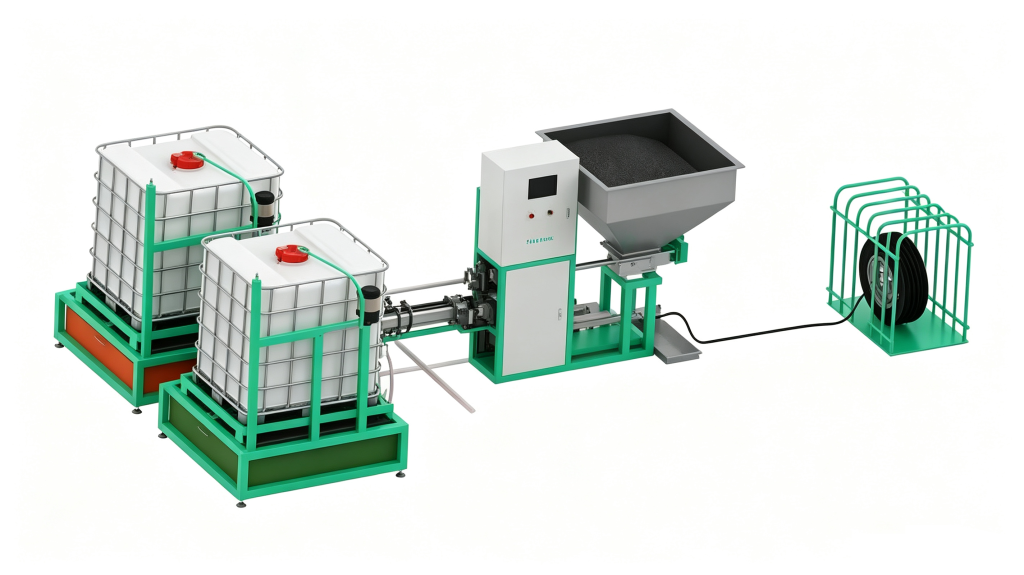 PU Machine for OTR Rubber-Particle Solid Tires